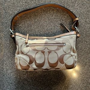 Coach Khaki Brown Signature Crossbody Bag